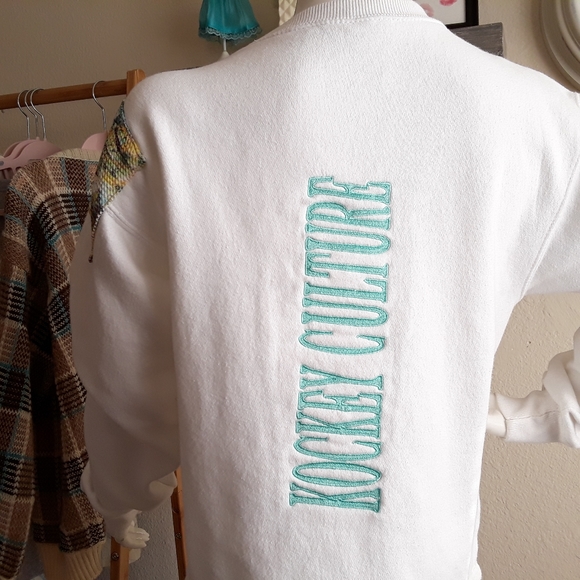 Shirt sweater mix colors printed/white Small - Picture 2 of 8